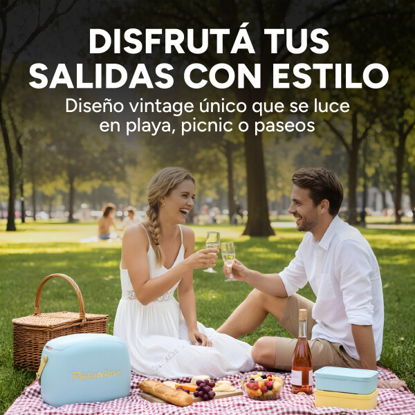 Conservadora Lunchera Térmica Pop 6L Polarbox Con 2 Tuppers Color Celeste