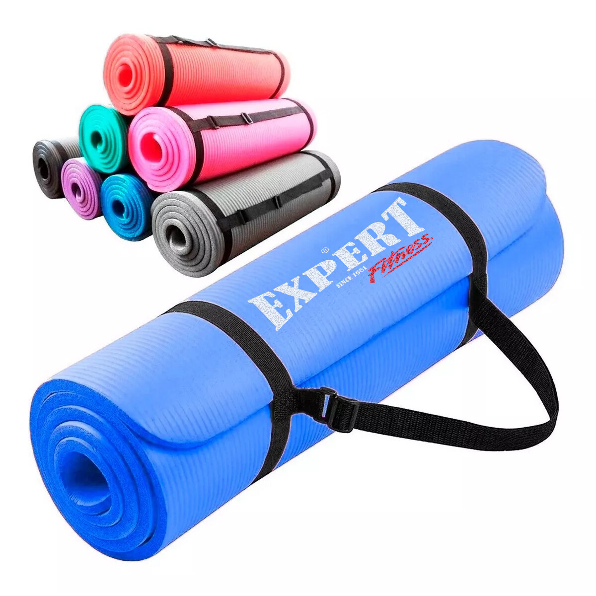 Colchoneta Yogamat 15mm Pilates Gimnasia Abdominales - Azul 