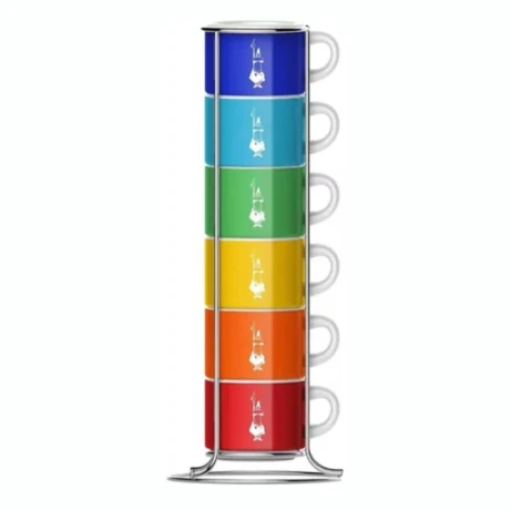 Set 6 Pocillos Porcelana BIALETTI Apilables Multicolor Set 6 Pocillos Porcelana BIALETTI Apilables Multicolor