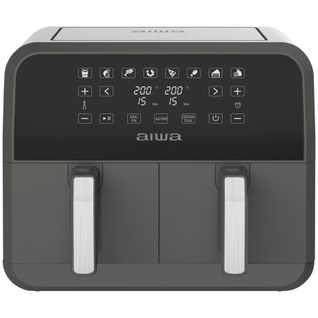 Freidora Digital sin Aceite de 2 Canastos 4L+4L AIWA AWFT8003 Negro