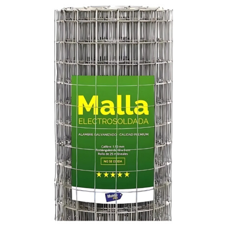 Tejido Malla Electrosoldada Galvanizada Rollo 1.20 X 25 Mts Gris