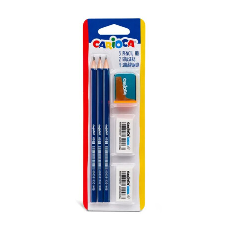 Set 3 Lapiz Carioca Sacapunta y Gomas Set 3 Lapiz Carioca Sacapunta y Gomas