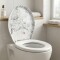 Asiento de inodoro acolchonado Universal Atlas MARMOL BLANCO