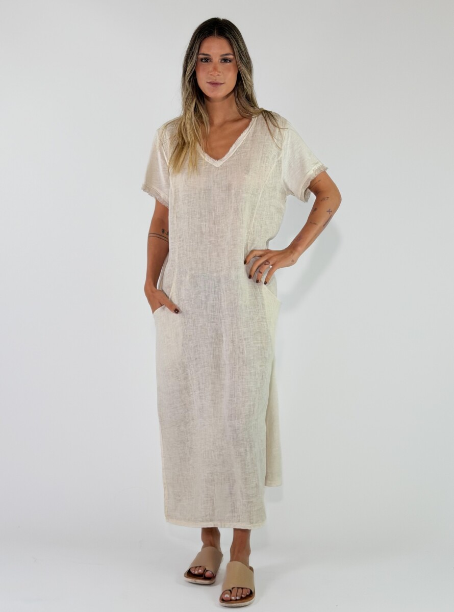 VESTIDO CAICOS - CRUDO 