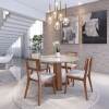 Mesa de Comedor Redonda 1.2 Blanco/Natural - Wood Mesa de Comedor Redonda 1.2 Blanco/Natural - Wood