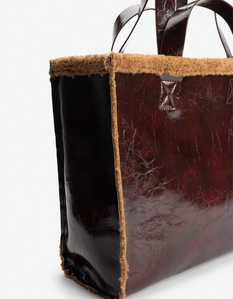 Shopper Cartera Shopper Reversible - Rojo Burdeaux