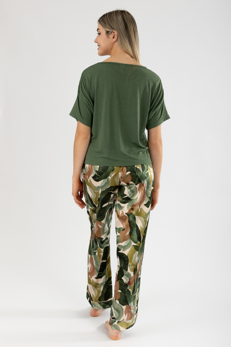 Pijama banana two Verde petroleo