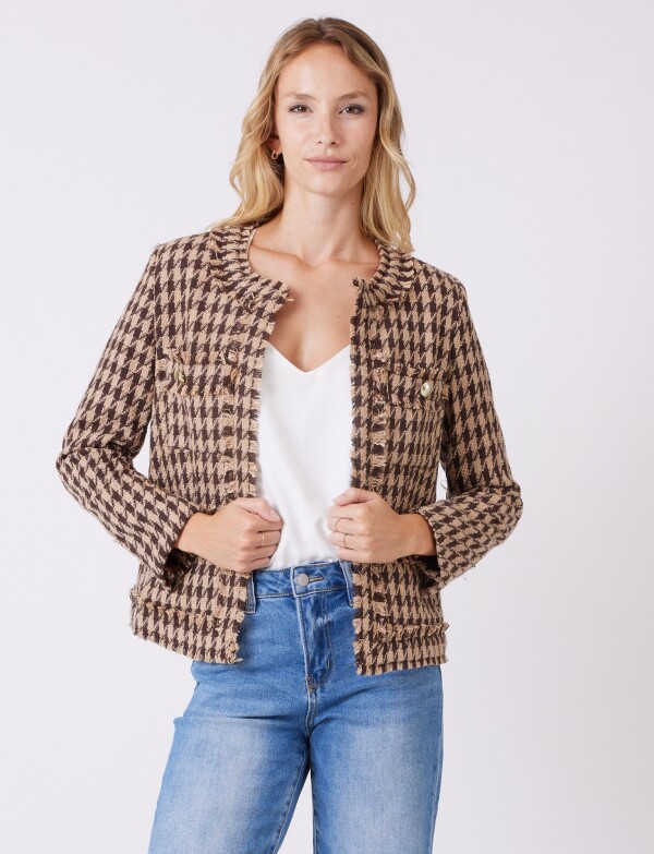Chaqueta Tweed MARRON/MULTI