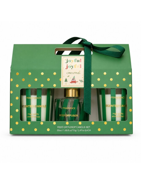 SET 2 VELAS + AROMATIZADOR NAVIDAD VERDE SET 2 VELAS + AROMATIZADOR NAVIDAD VERDE