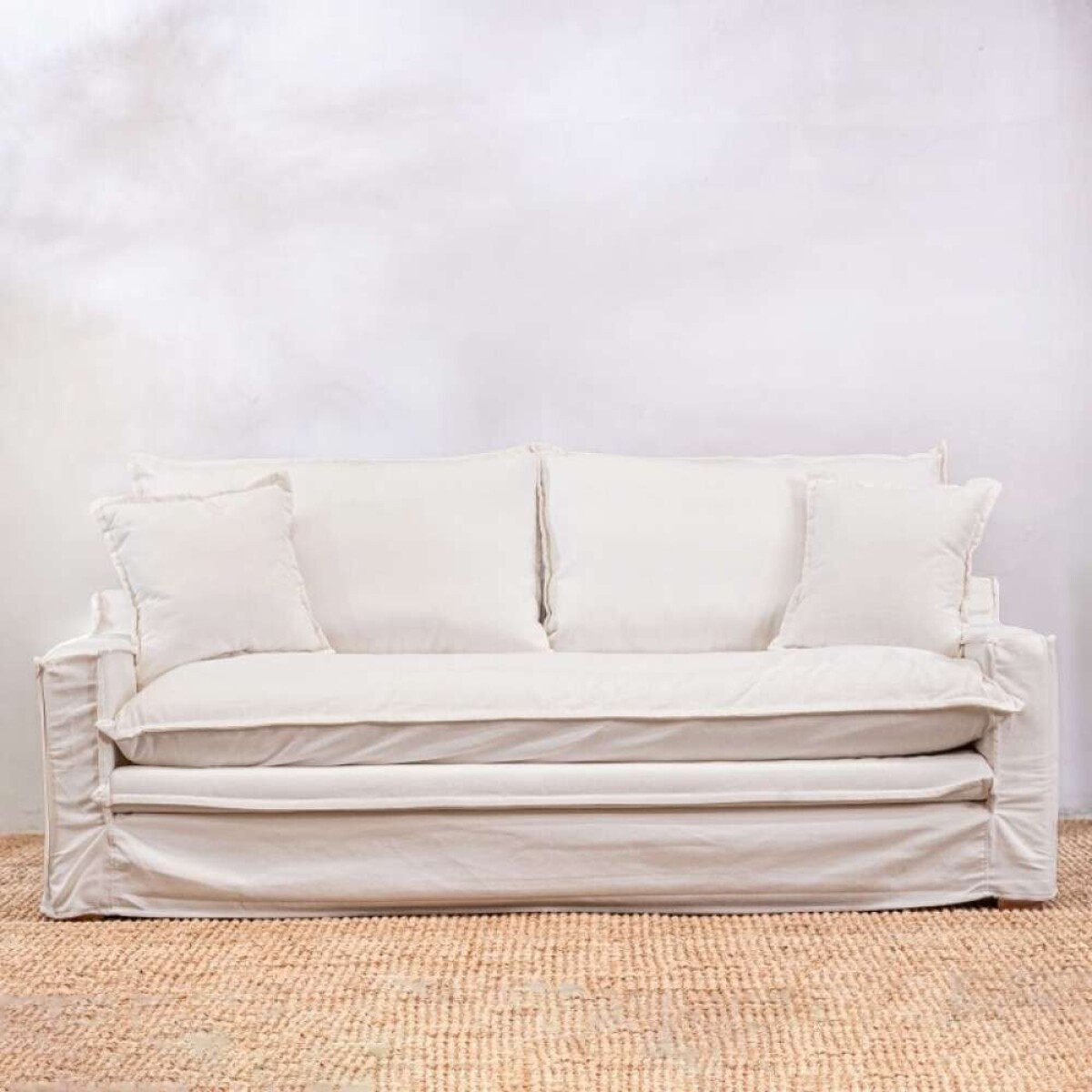 Sillón Tessa 3 Cuerpos 240cm Blanco 