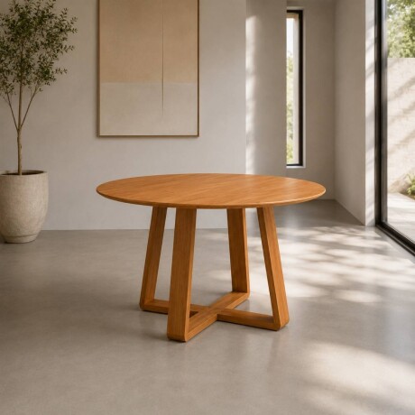 Mesa de Comedor Wood - Redonda - 100 Canela