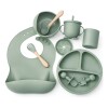 Set Alimentación Bebé en Silicona Libre Bpa 10 Piezas Verde