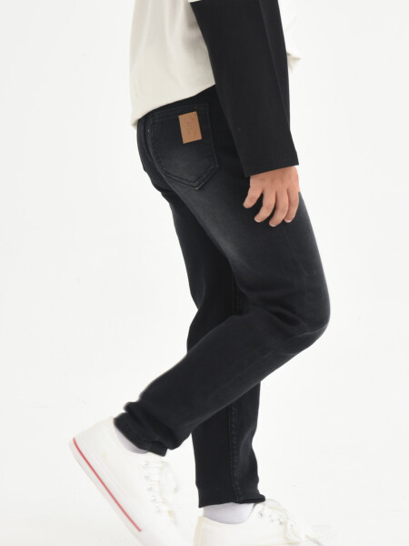 Pantalón de jean lavado Negro