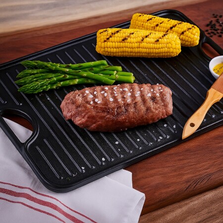 PLANCHA VICTORIA HIERRO FUNDIDO C/ASAS 50X35CM NEGRO