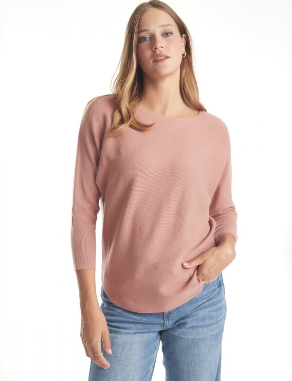 Buzo Dolman Ribs ROSA OSCURO