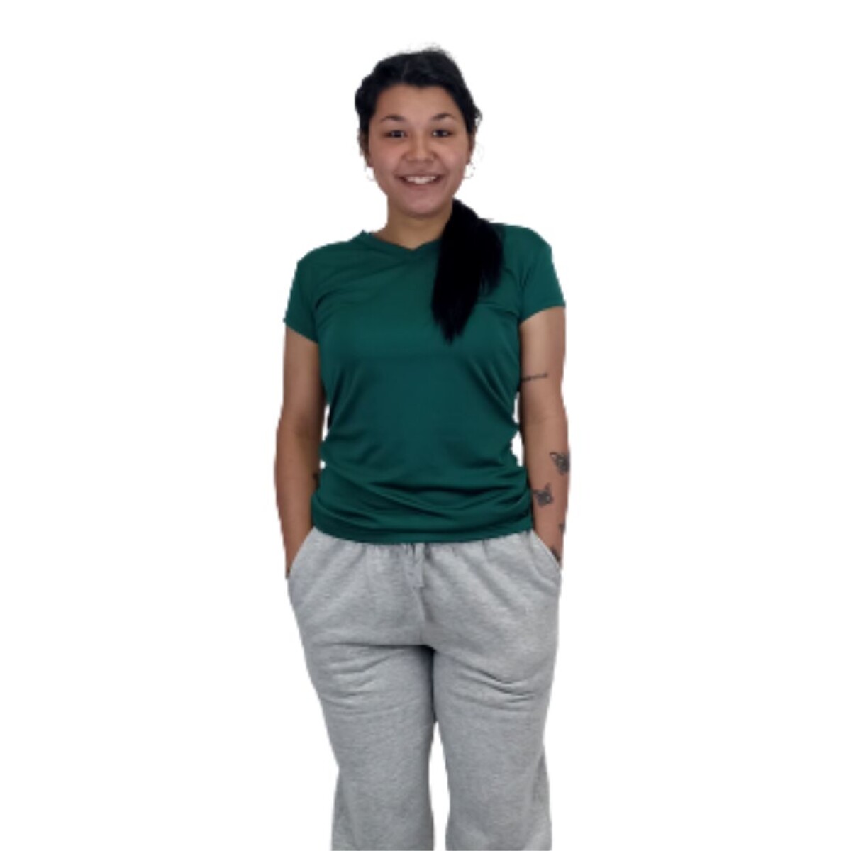 Camiseta Dry Fit Dama - Verde inglés 