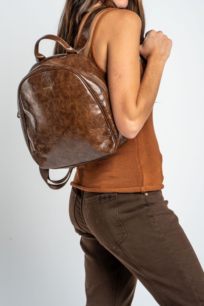 Mochila Cuero Vegano Chocolate