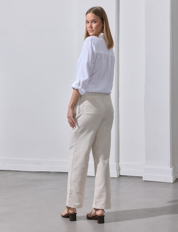 Pantalon Lino BEIGE