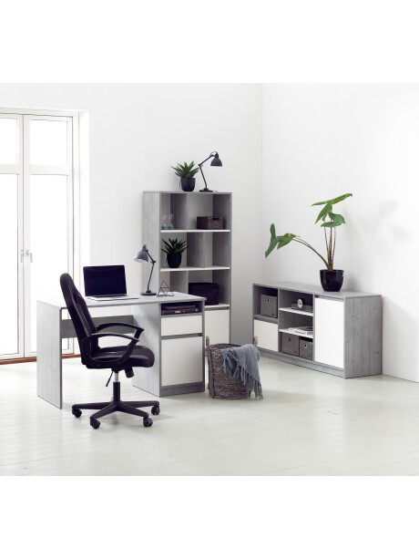 Estantería BILLUND blanco/cemento Estantería BILLUND blanco/cemento