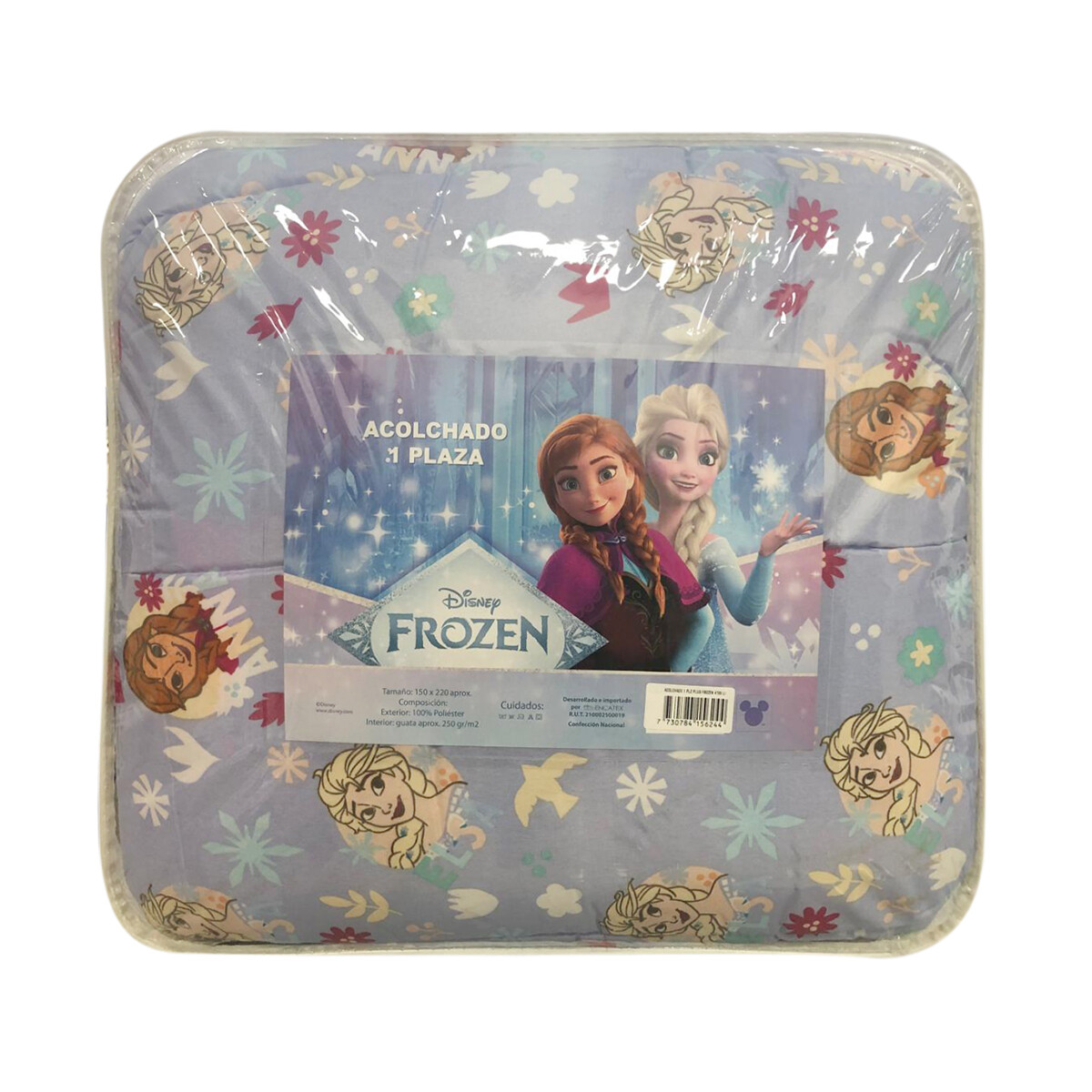 Acolchado Infantil Forzen 1 Plaza 100% Microfibra - CORAL 