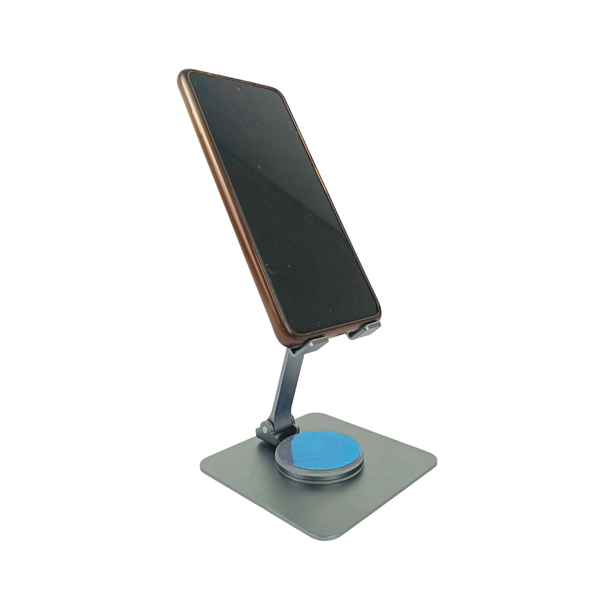 Soporte con pie para celular o tablet - Gris 