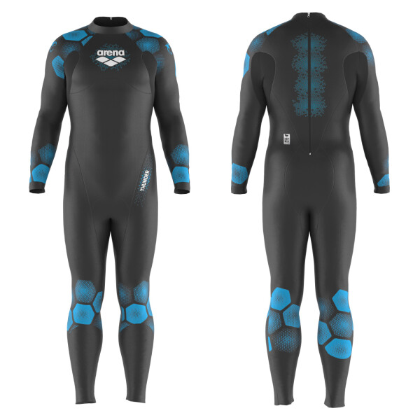 Traje De Neopreno De Competicion Para Hombre Arena Men's Powerskin Thunder Wetsuit Negro