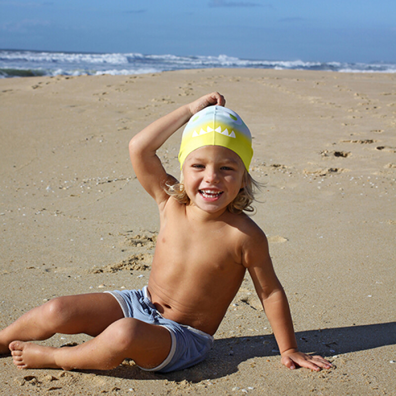 GORRA Gorra De Natación (3-9 Años) Modelo Shark Tribe Khaki Ombre