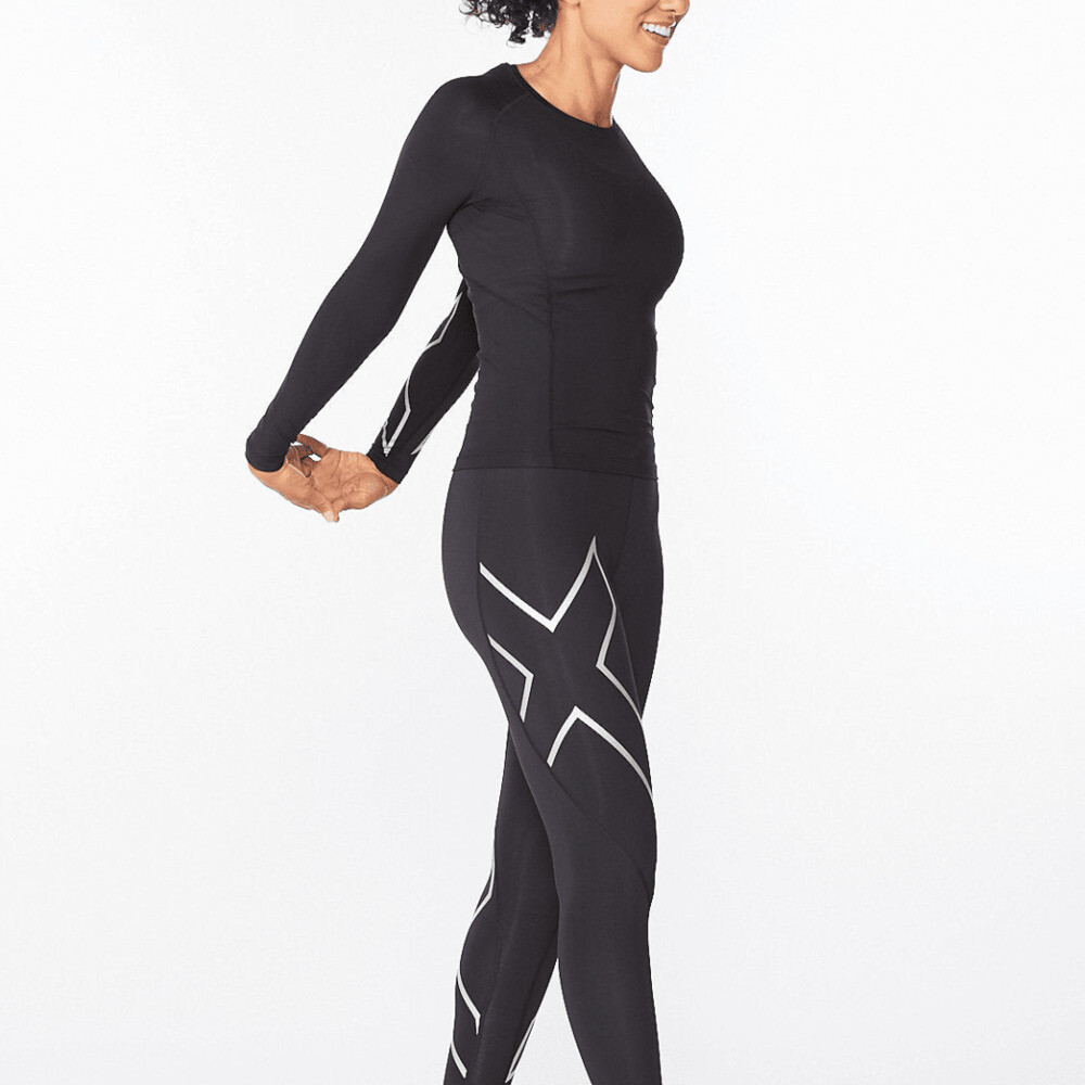 Core Compression Long Sleeve - Mujer Black/silver
