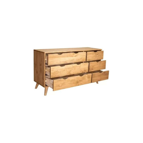 Comoda 6 Cajones Madera Linea Dublin