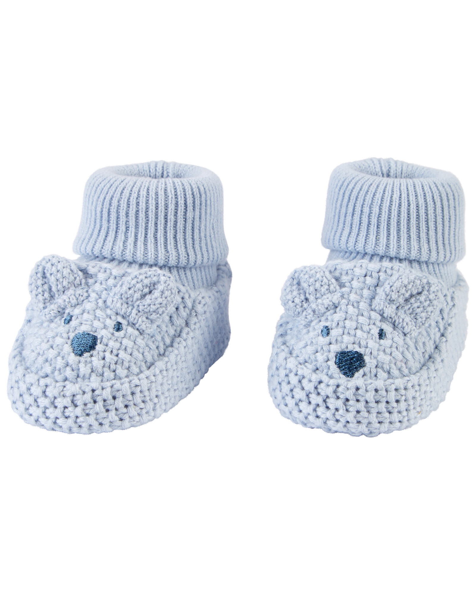 Escarpines de algodón a crochet, diseño oso Escarpines de algodón a crochet, diseño oso