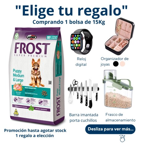 FROST CACHORRO MEDIANO Y GRANDE 15 +2 KG Frost Cachorro Mediano Y Grande 15 +2 Kg