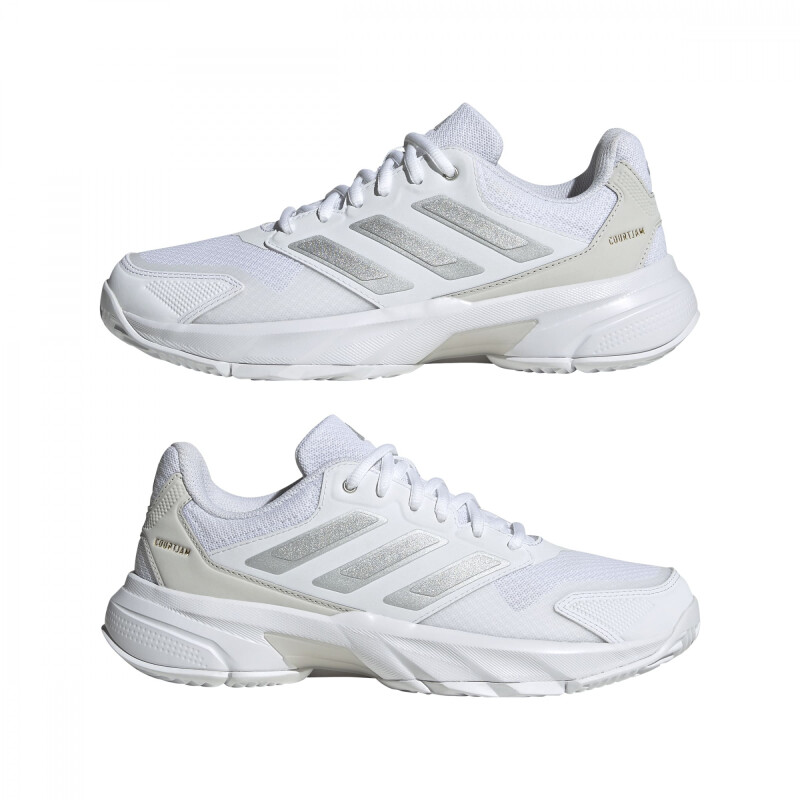 Championes Adidas CourtJam Control 3 Mujer ID2457 Blanco-plateado