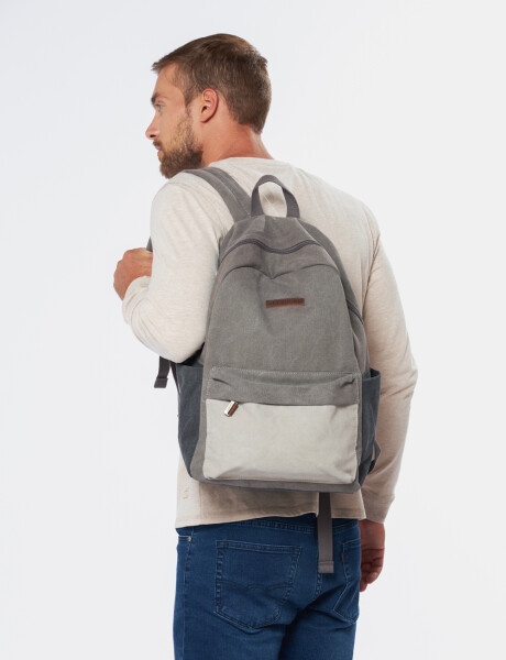 MOCHILA DE LONA Gris