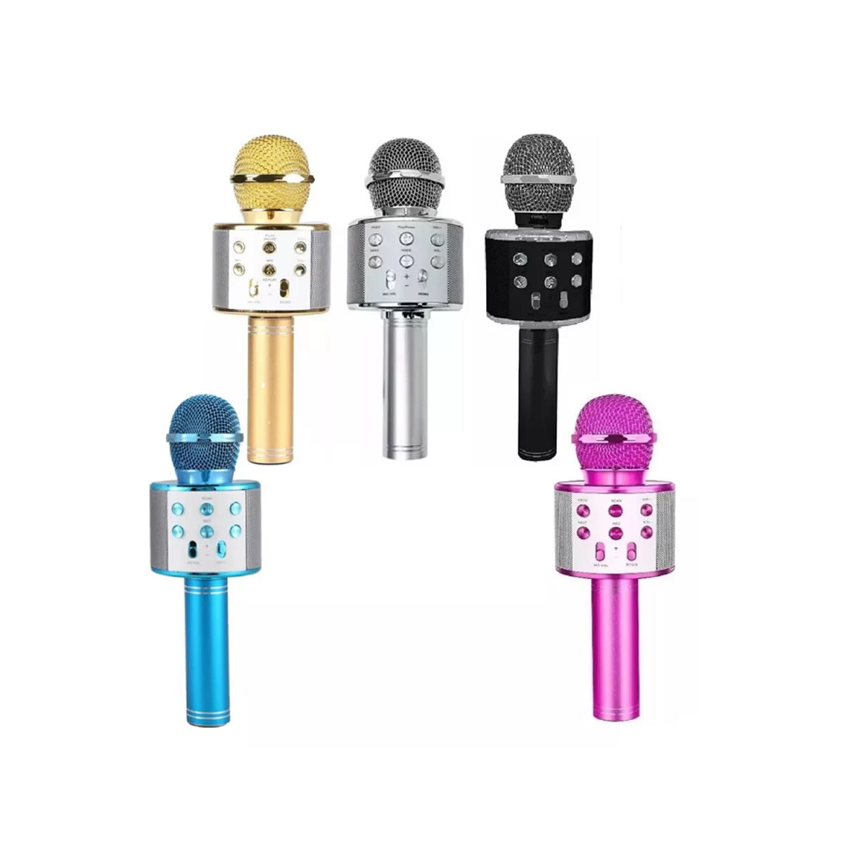 Microfono Con Parlante Karaoke Bluetooth Colores 