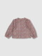 Blusa Estampado Florecitas Granate