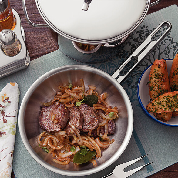 Juego ollas 4 piezas "ALLEGRA" + juego de cubiertos -TRAMONTINA TF6527