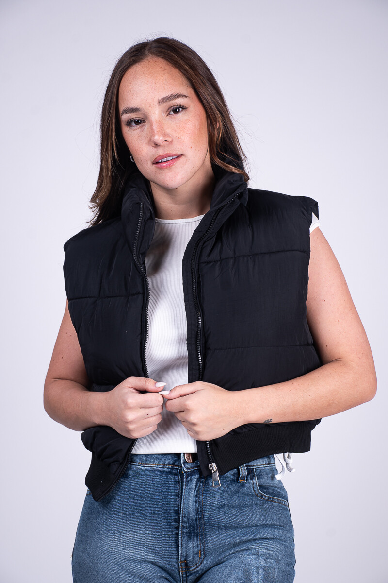 Chaleco puffer corto - Negro 