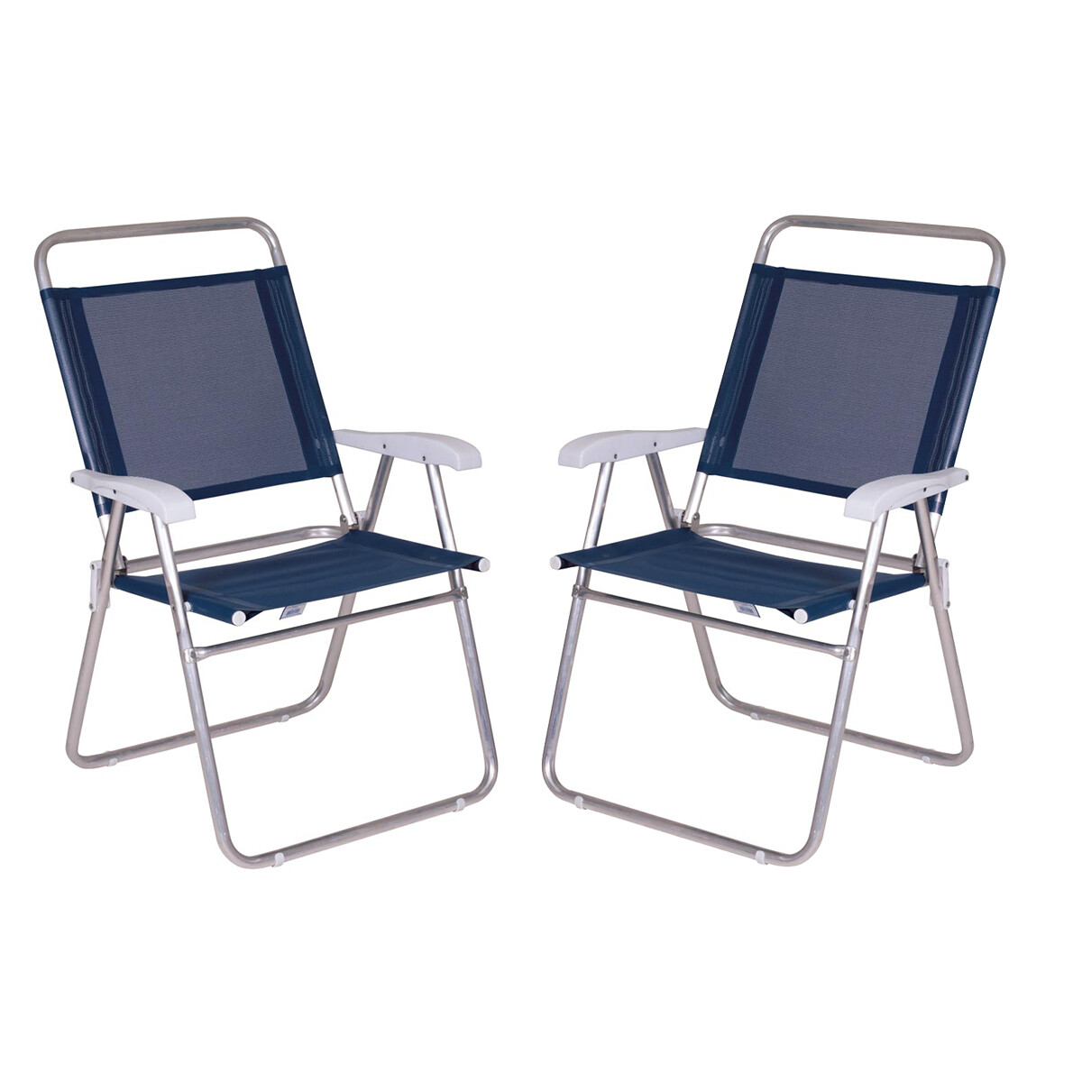 Set X 2 Sillas Master Plus Aluminio - AZUL OSCURO 
