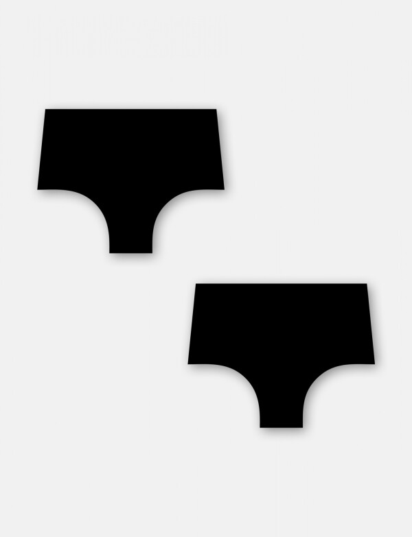 Pack 2 Thongs Modeladoras De Cintura Media Alta NEGRO