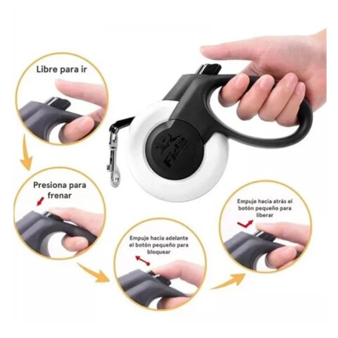 Correa Retráctil Fida Mars L Blanca Correa Retráctil Fida Mars L Blanca