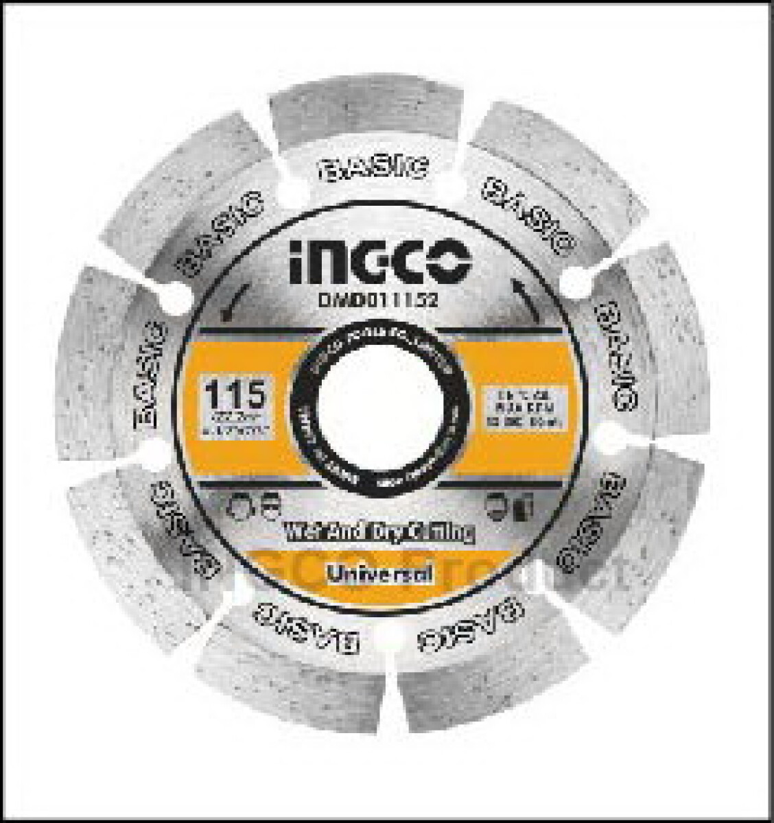 DISCO DIAMANTADO SEGMENTADO 4 1/2´´ INGCO DMD011152 UNIDAD 