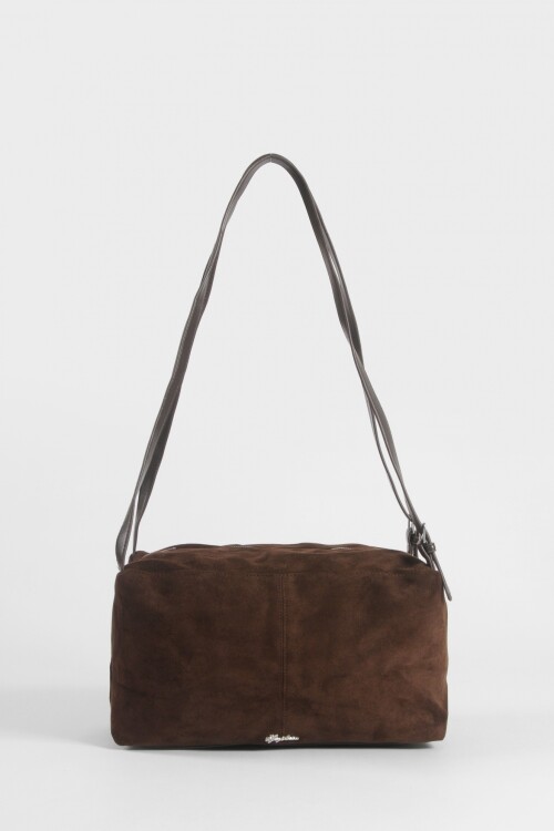 Bolso bandolera suede chocolate