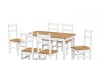 Juego De Comedor Lucia Plus 6 Sillas - Madera - Blanco Juego De Comedor Lucia Plus 6 Sillas - Madera - Blanco