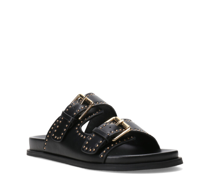 Sandalia TIVOX con hebilla y tachas Black
