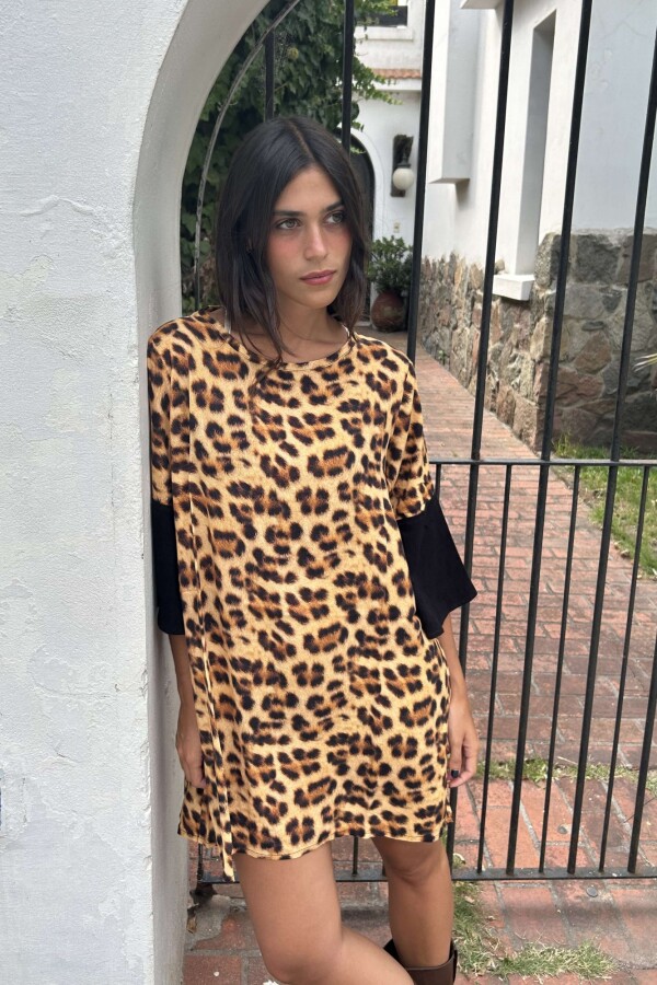 Túnica Bless Corta Animal Print
