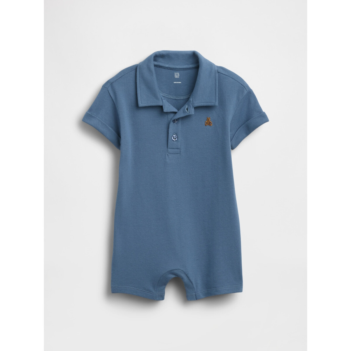 B PIQUE POLO SHORTIE 1PC KNIT - BAINBRIDGE BLUE 