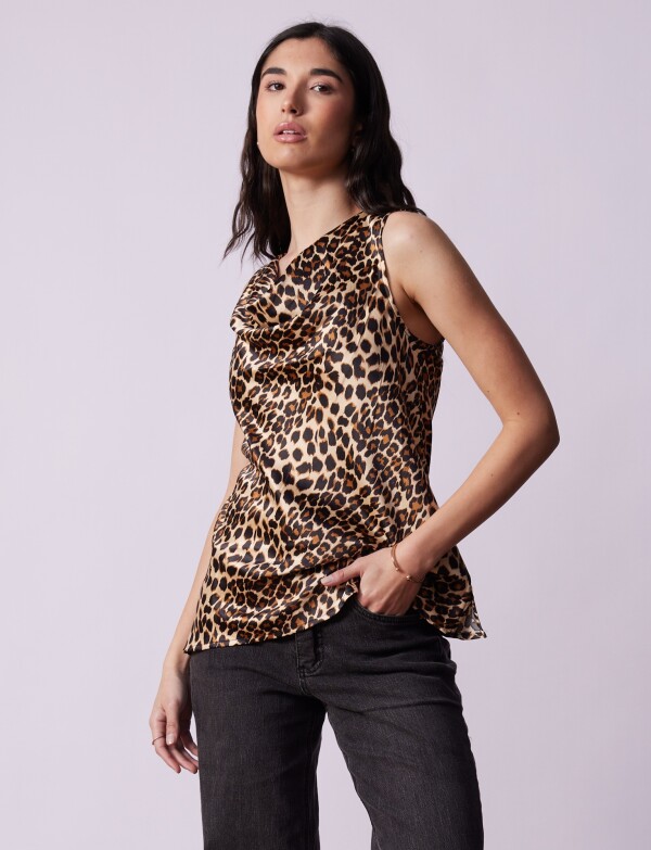 Blusa Animal Print BEIGE/MULTI