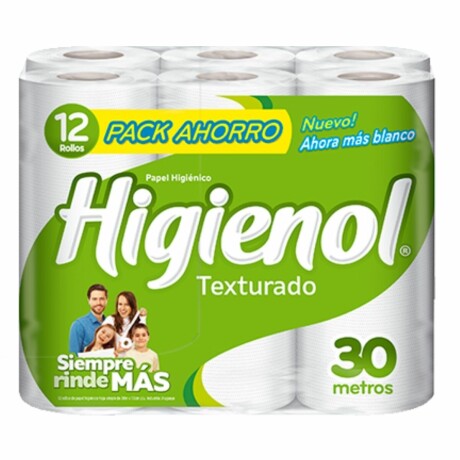 PAPEL HIGIENICO HIGIENOL TEXTURADO 12X9 ROLLOS 30 MT IP PAPEL HIGIENICO HIGIENOL TEXTURADO 12X9 ROLLOS 30 MT IP