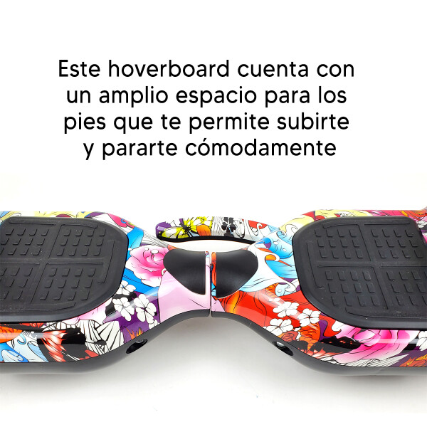 Combo De Skate Eléctrico 6.5" Con Luces Y Bluetooth + Asiento Para Hoverboard MULTICOLOR