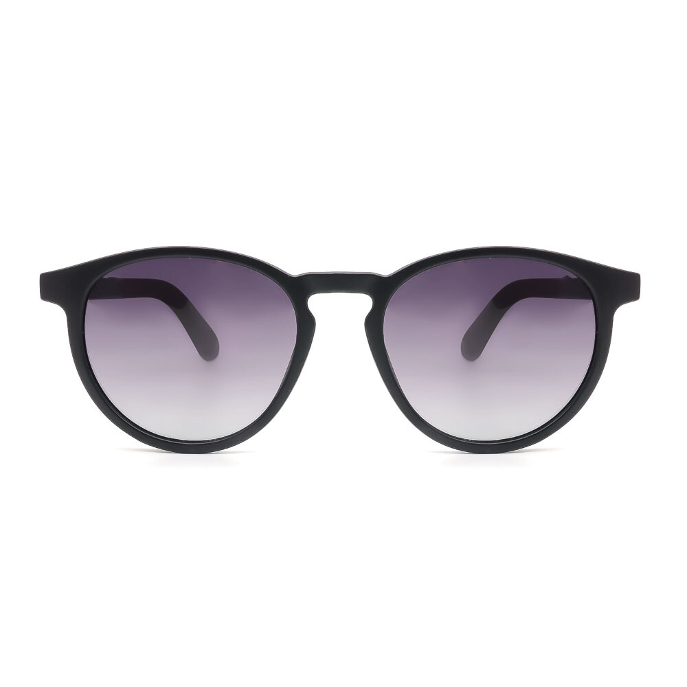 Lentes De Sol Bambu E Madeira Redondo - Unisex Gradiente/Negro
